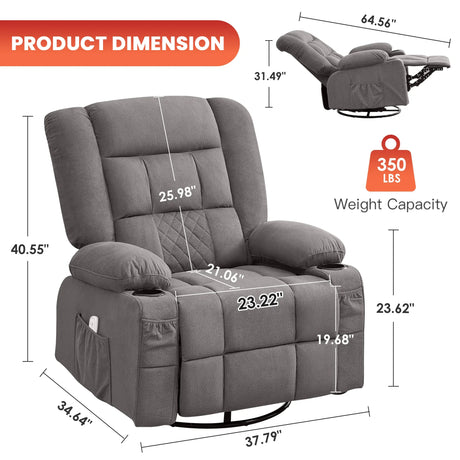 3D Kneading Heated Recliner Massage Chair With USB Port - Omega Lifestyles