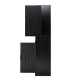 Fluted Freestanding Kitchen Pantry Cabinet With Drawers - Omega Lifestyles