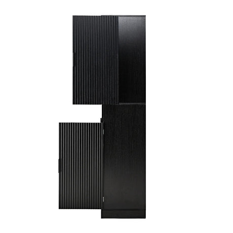 Fluted Freestanding Kitchen Pantry Cabinet With Drawers - Omega Lifestyles