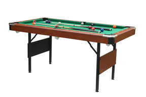 Foldable Indoor Pool Table With Blue Velvet Cloth - Omega Lifestyles