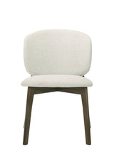 Contemporary Padded Gray Chenille Walnut Side Chair Set - Omega Lifestyles