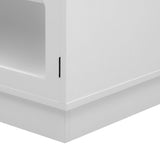 Modern Minimalist White MDF TV Stand With Storage - Sleep Galleria