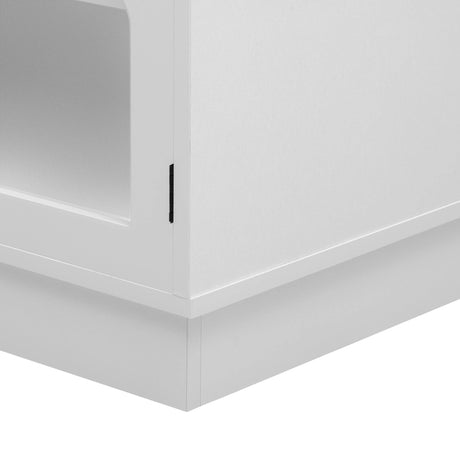 Modern Minimalist White MDF TV Stand With Storage - Sleep Galleria