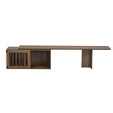 Mid-Century Modern Extendable Walnut Cat Furniture TV Stand - Omega Lifestyles