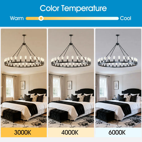 Large 53 Inch Matte Black Wagon Wheel Chandelier - Omega Lifestyles