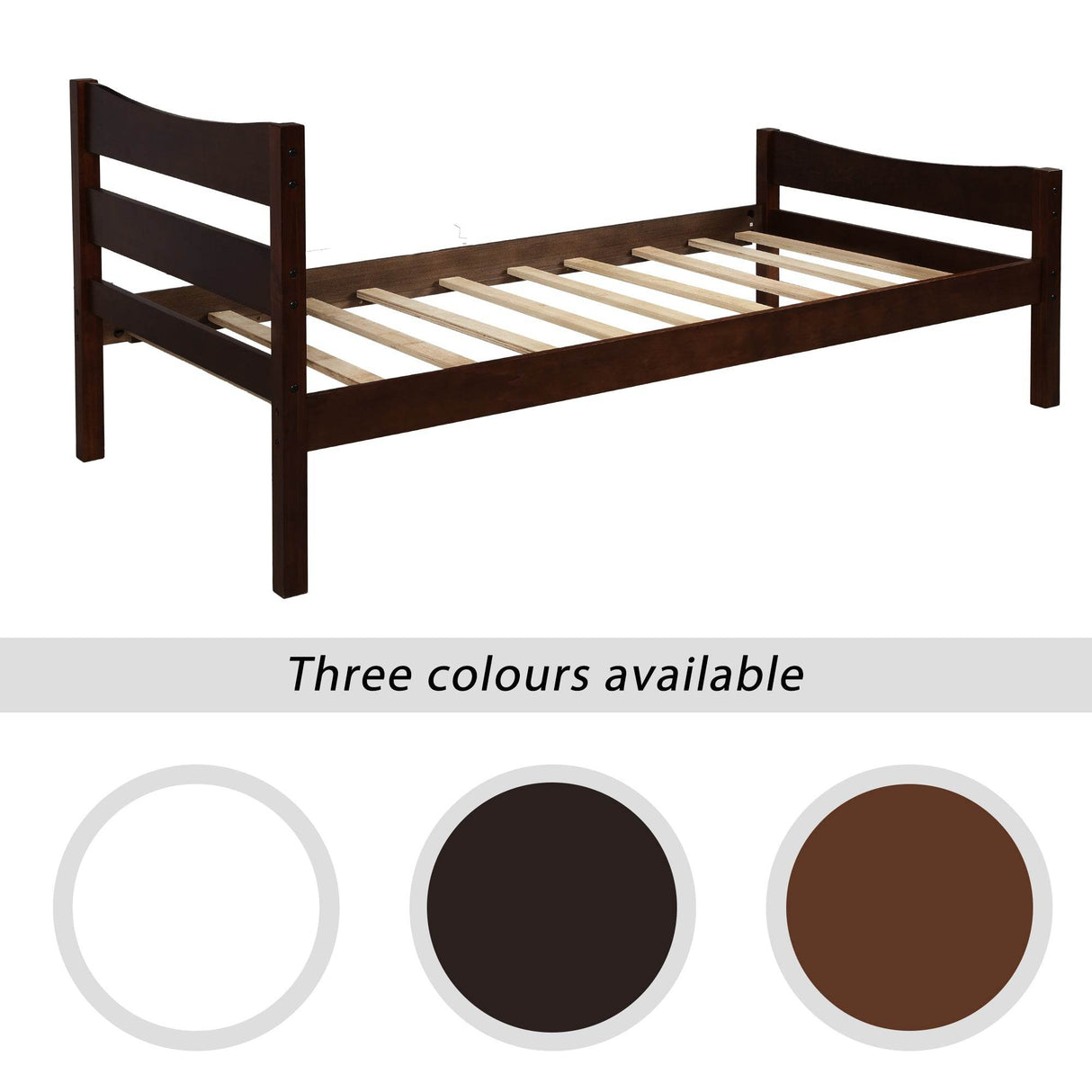 Twin Minimalist Solid Wood Platform Bed With Headboard - Omega Lifestyles
