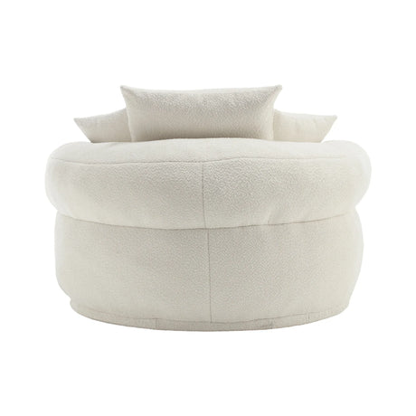 Modern Circular Chenille Fabric Sleeper Chair With Pillows - Omega Lifestyles