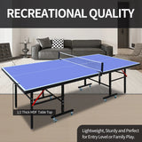 Competition Grade Foldable 8ft Indoor Table Tennis Table Set - Omega Lifestyles