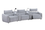 Fullar Modular Power Motion Sectional Sofa With Wireless Chargers And Speakers - Omega Lifestyles