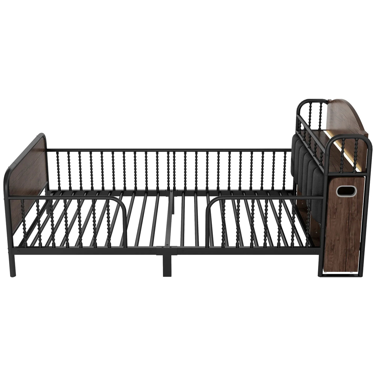 Twin Metal Platform Bed Frame With LED Light - Omega Lifestyles