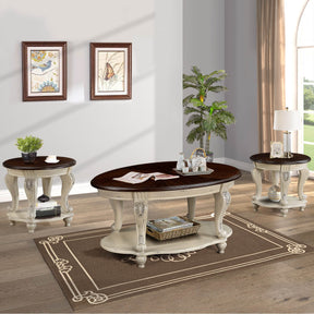 3-Piece American Style Solid Wood Coffee Table Set - Omega Lifestyles