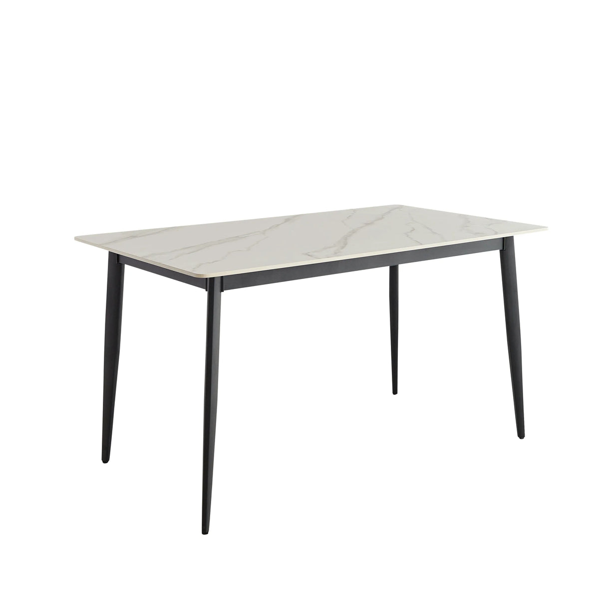 Mid Century Modern 55-Inch Round Sintered Stone Dining Table - Omega Lifestyles
