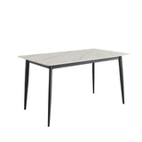 Mid Century Modern 55-Inch Round Sintered Stone Dining Table - Omega Lifestyles