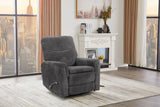 Cozy Gunmetal Manual Swivel Recliner With Microfiber - Omega Lifestyles