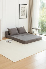 Foldable Corduroy 2-Seat Sofa Bed With Lumbar Pillow - Omega Lifestyles