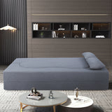 Full Size Convertible Teddy Fabric Sofa Bed With Pillows - Omega Lifestyles