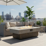 Outdoor Steel Propane Fire Pit Table With Adjustable Height