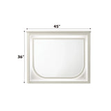 LED Modern White Beveled Mirror With Illumination - Omega Lifestyles