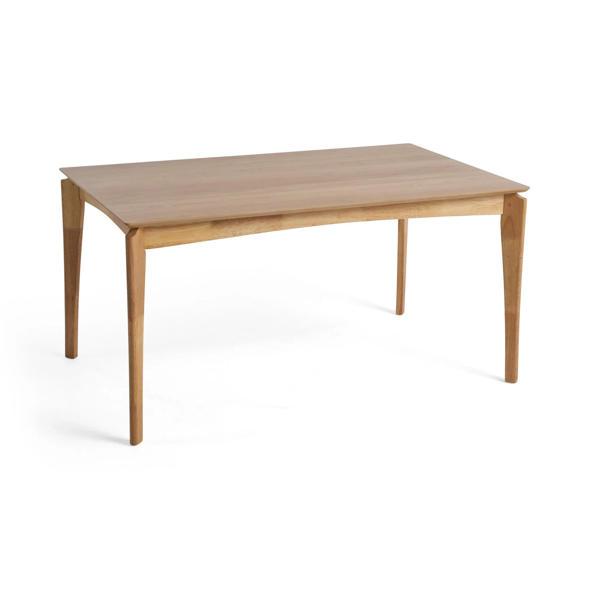 Mid-Century Modern Rubberwood Dining Table Natural Finish - Omega Lifestyles