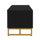 Modern Black MDF TV Stand With Storage Cabinet - Sleep Galleria