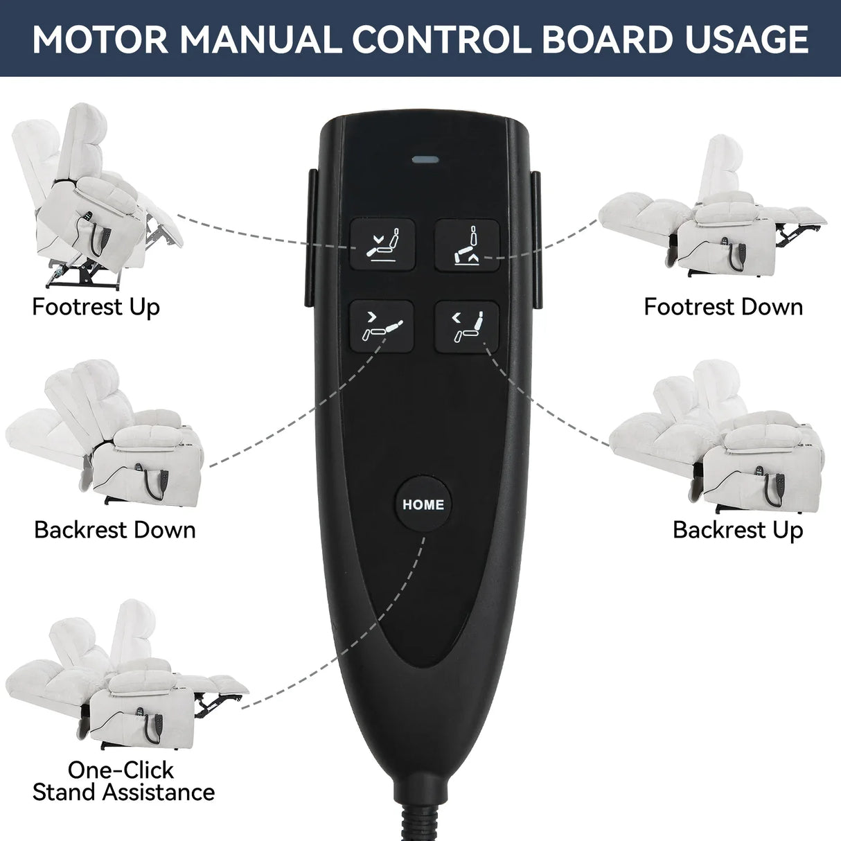 Beige Chenille Power Lift Recliner Chair With Massage Heating - Omega Lifestyles