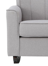 Light Gray Linen Wooden Frame Rocking Chair - Omega Lifestyles