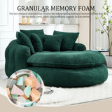 Oversized Chenille Memory Foam Bean Bag Sofa With Pillows - Omega Lifestyles