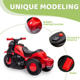 6V Red Toddler Electric Motorcycle With Bubbles Music - Omega Lifestyles
