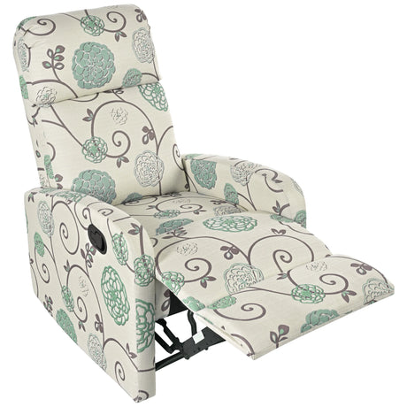 Manual Recliner Chair With Adjustable Backrest And Plush Upholstery - Omega Lifestyles