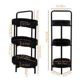 Modern 3-Tier Handwoven Metal Frame Side Table - Omega Lifestyles