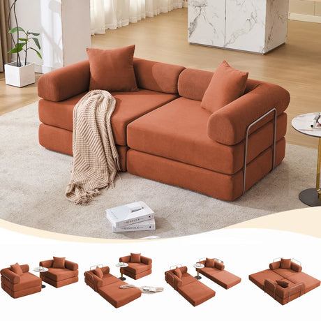 Modular Folding Convertible Corduroy Sofa Bed - Omega Lifestyles