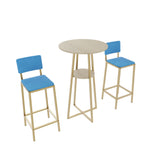 Three Piece Bar Table And Chairs Set With Storage - Omega Lifestyles