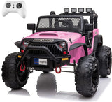 12V Pink 2-Seater Kids Electric Ride-On Car Truck - Omega Lifestyles