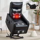 Medium-Firm Faux Leather Power Lift Recliner Chair With Massage - Omega Lifestyles