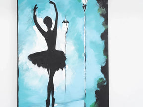 Oversized Turquoise Hand-Painted Canvas Wall Art - Omega Lifestyles