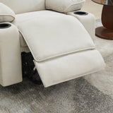 Ivory Remote-Controlled Heated Massage Assistive Recliner - Omega Lifestyles