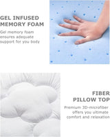 Queen 4-Inch Memory Foam Pillow Top Mattress Topper - Omega Lifestyles