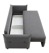 Contemporary Medium-Firm Fabric Pull-Out Sofa Sleeper With Storage - Omega Lifestyles