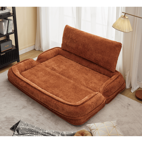 Convertible Adjustable Position Chenille Lazy Loveseat Sofa - Sleep Galleria