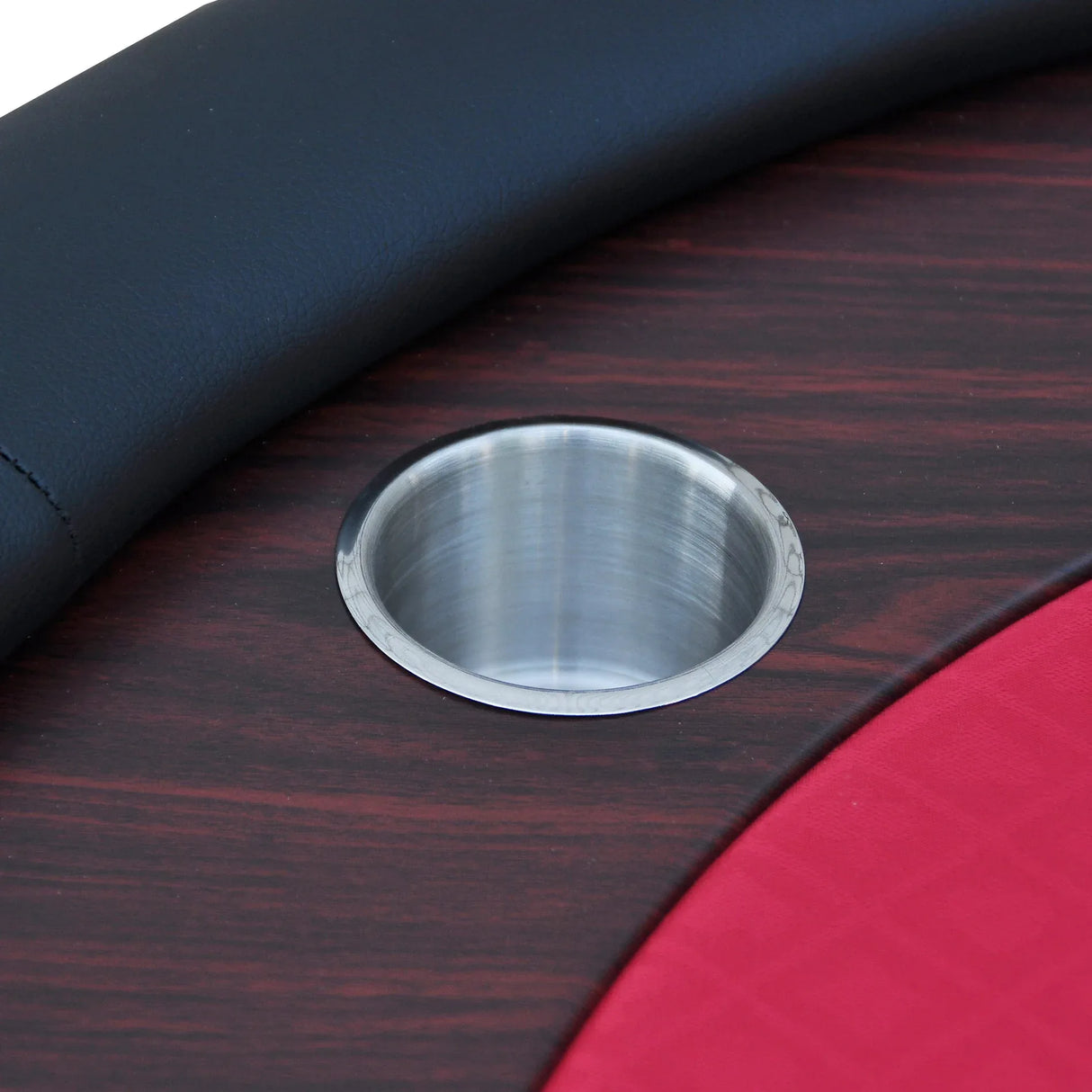 Modern 96-Inch Wood Poker Table With Cup Holders - Omega Lifestyles