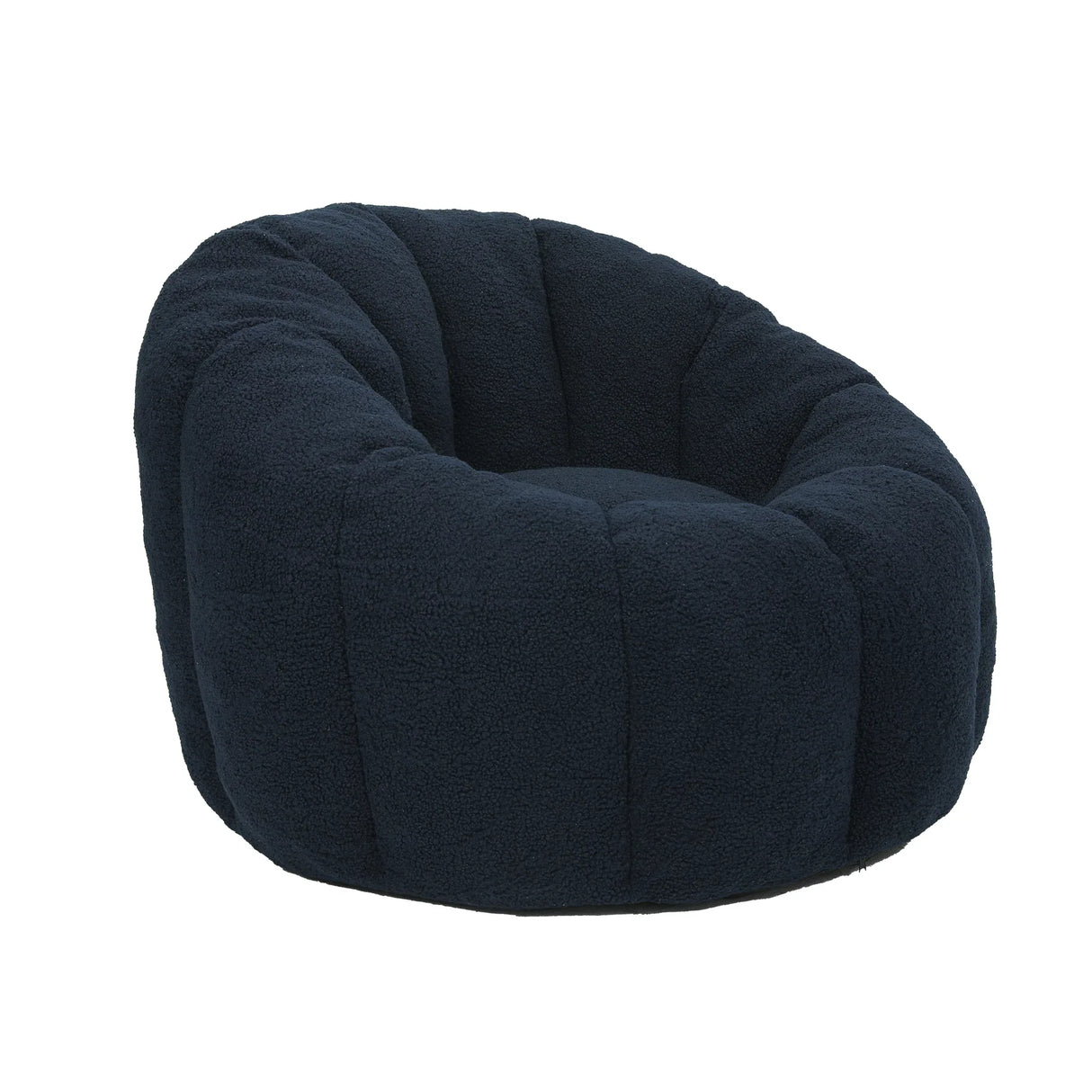 Plush Teddy Fabric Ergonomic Foam Filled Bean Bag Chair - Omega Lifestyles