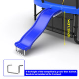 Blue Plastic Trampoline Slide Attachment For 8–16FT Trampolines - Omega Lifestyles