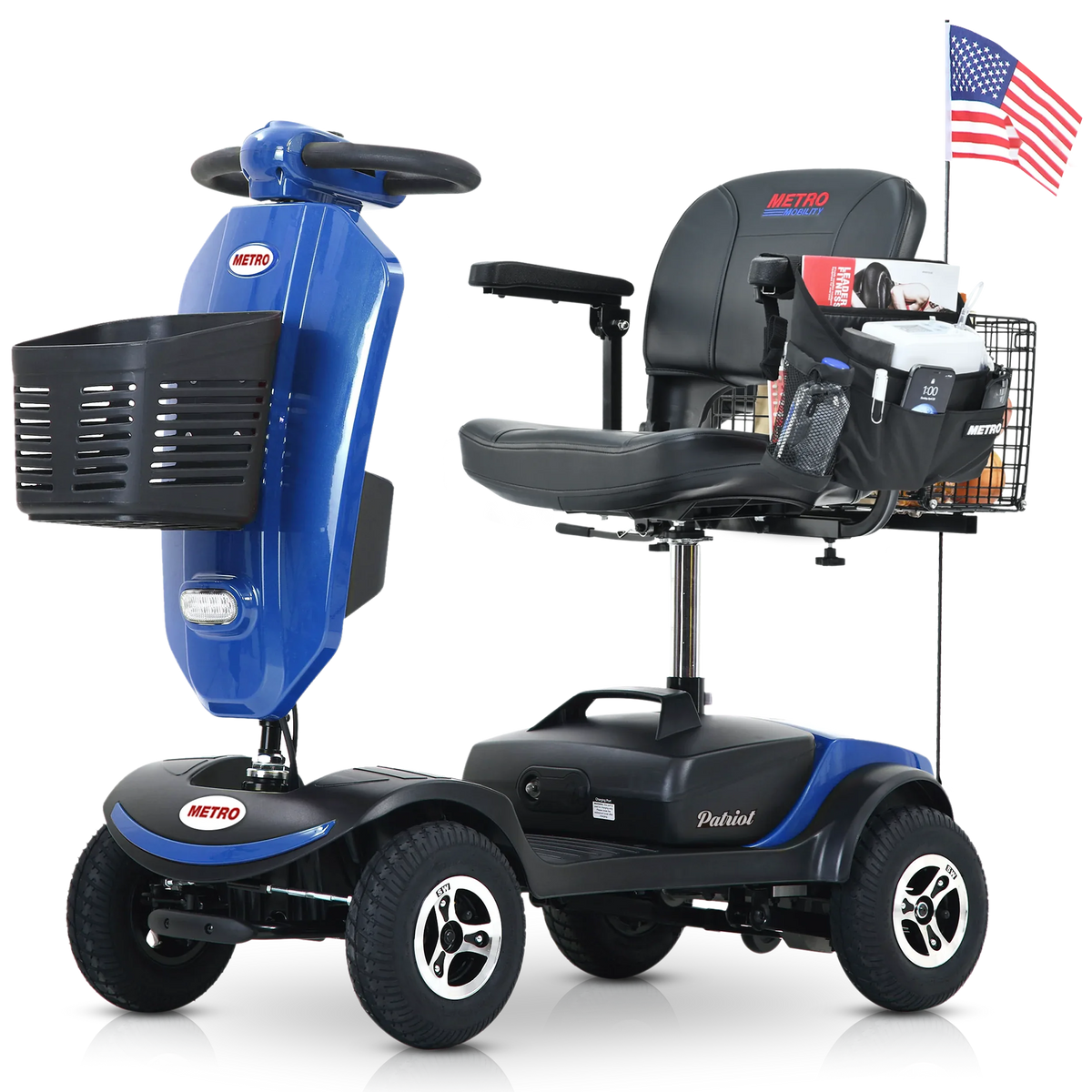 Outdoor Compact Mobility Scooter With Windshield USB Charger - Omega Lifestyles