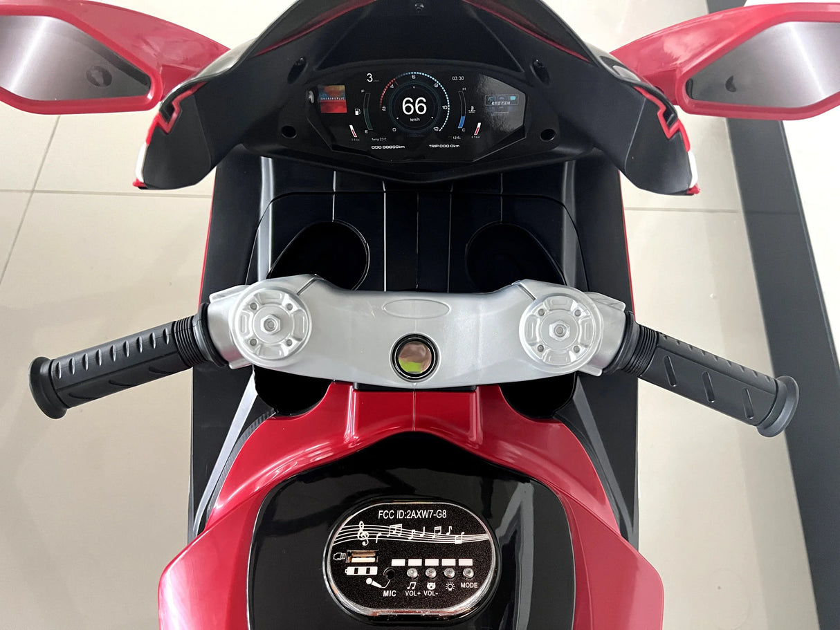 Electric Ride-On Motorcycle With Lights MP3 Player - Omega Lifestyles