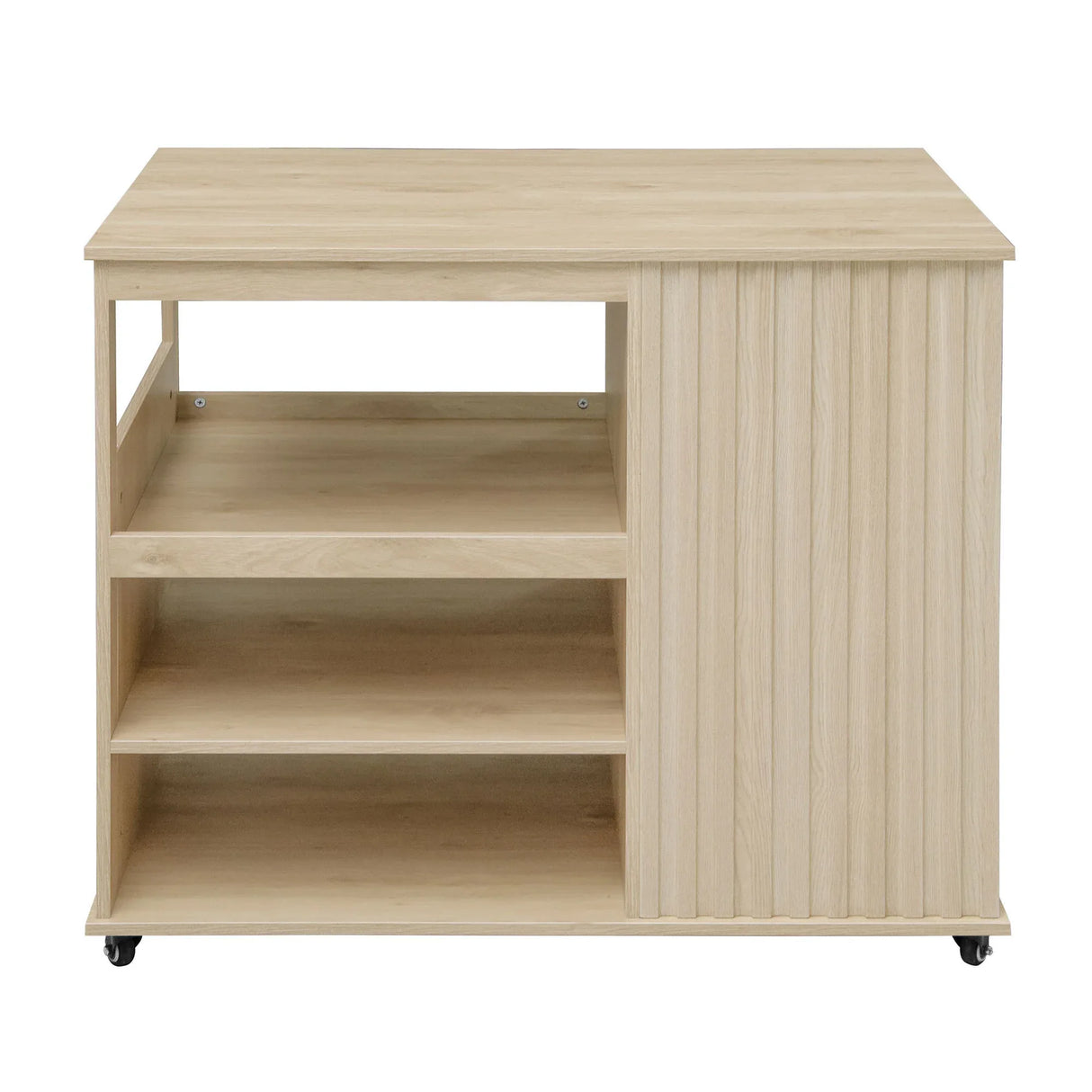 Rolling Kitchen Island Cart With Wine Rack Drawer - Omega Lifestyles