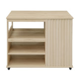 Rolling Kitchen Island Cart With Wine Rack Drawer - Omega Lifestyles