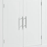 Fluted Rubber Wood Kitchen Island With Tilt-Out Trash Can - Omega Lifestyles