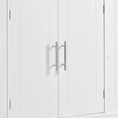 Fluted Rubber Wood Kitchen Island With Tilt-Out Trash Can - Omega Lifestyles