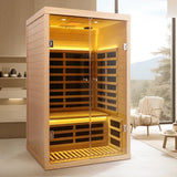 Two Person Hemlock Wood Far-Infrared Home Sauna - Omega Lifestyles