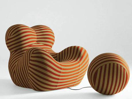 Ergonomic Red Polyester Foam Armchair With Support - Omega Lifestyles